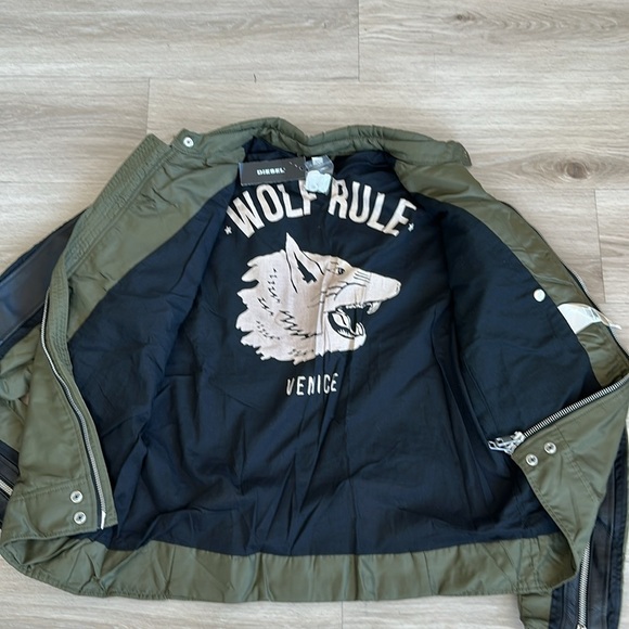 Diesel Men's J-Reed-Mix Jacket green and black - Picture 12 of 14